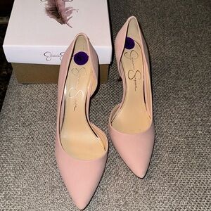 Jessica Simpson JP-Livvy Pink Blush Pump Heel Sz 8.5 Elko Nubuck